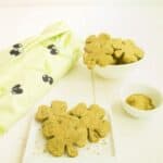 several cookies in the shape of clover leaves