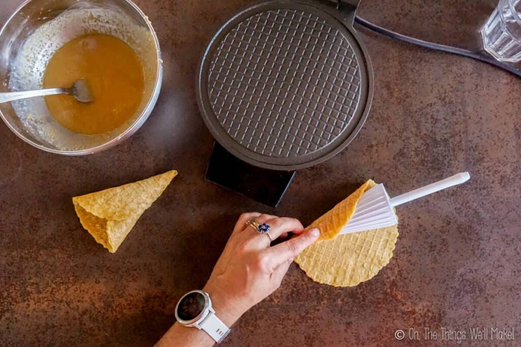 HOMEMADE WAFFLE BOWLS Sweetened with Honey and made by hand fresh