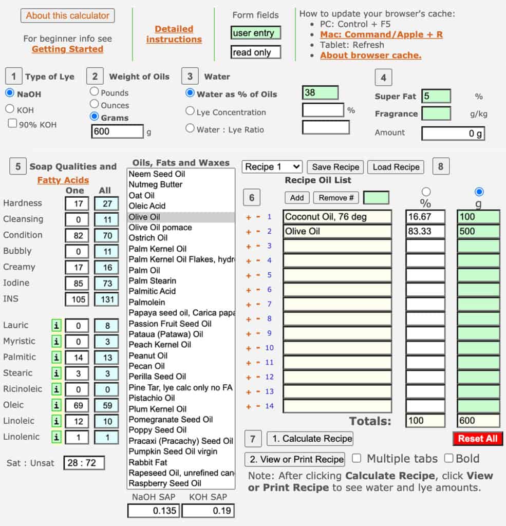 Calculating fragrances and essential oils for soap making - calculation  formulas included 