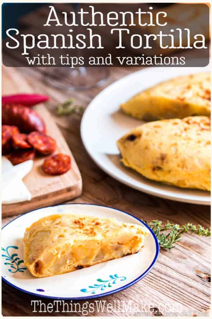 The ultimate Spanish comfort and party food, the Spanish tortilla, or tortilla de patatas, is a potato omelet or frittata that can be served as a tapa, side dish, or light meal. #spanishrecipes #potatorecipes #eggrecipes #thethingswellmake #miy #spanishcuisine