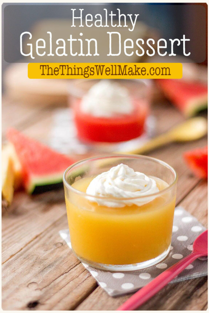 Ditch the artificial colors and flavorings of packaged Jell-O by making your own healthy gelatin dessert using fresh fruits and fruit juices. Learn which fresh fruits gel, and why some won't work (and how to use them). #gelatin #jello #dessert #healthydesserts #miy #thethingswellmake