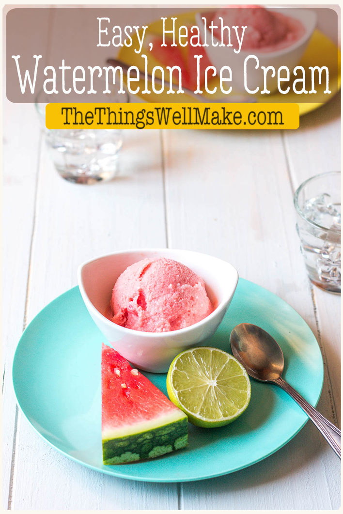 Easy Watermelon Ice Cream (Paleo, Vegan) - Oh, The Things We'll Make!