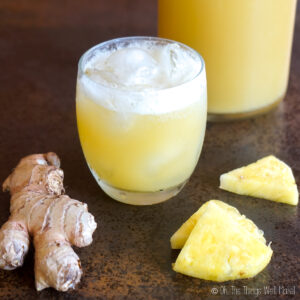 pineapple soda made with ginger bug