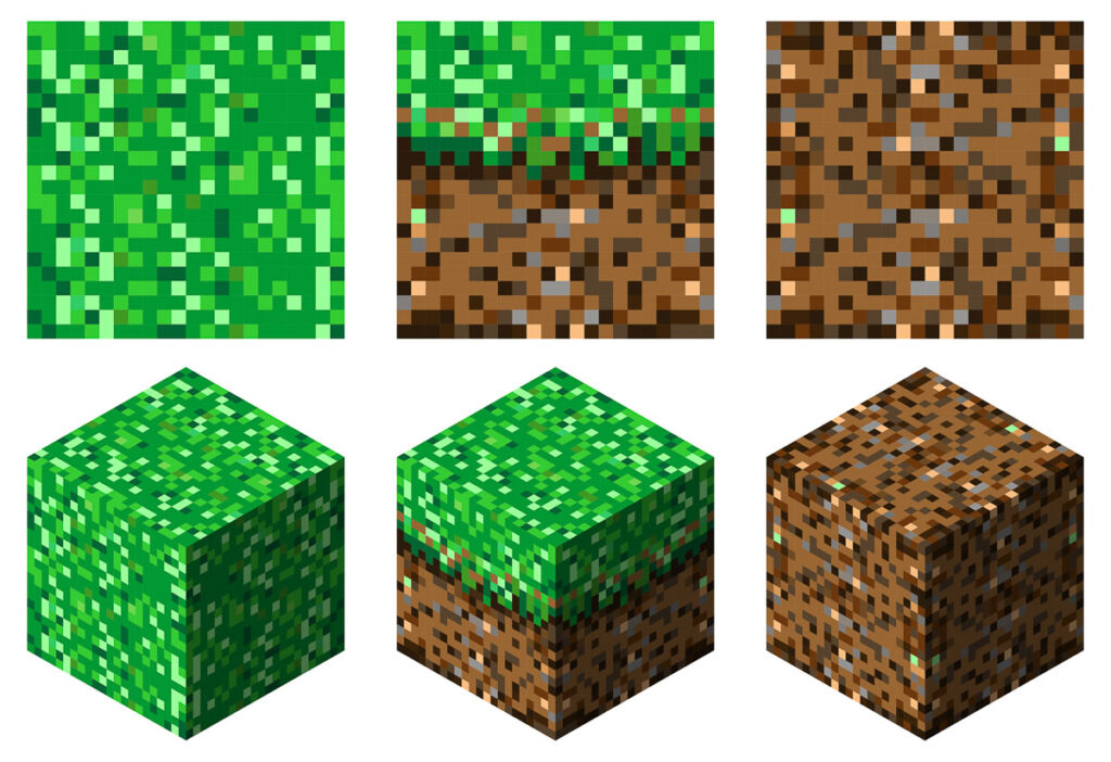 Various minecraft blocks