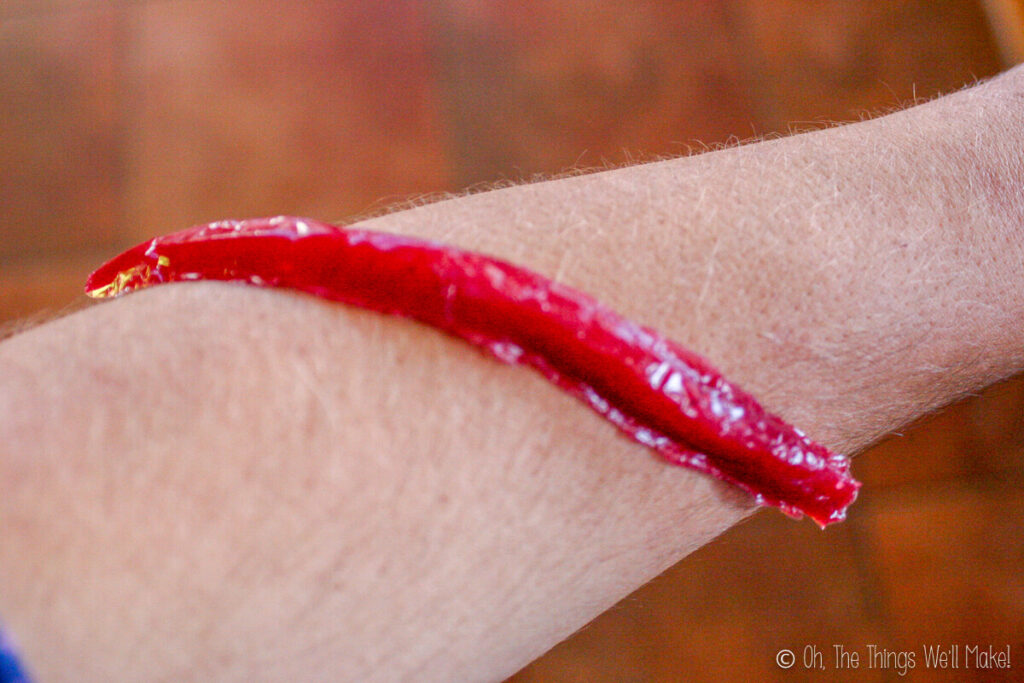 A gummy leech on an arm