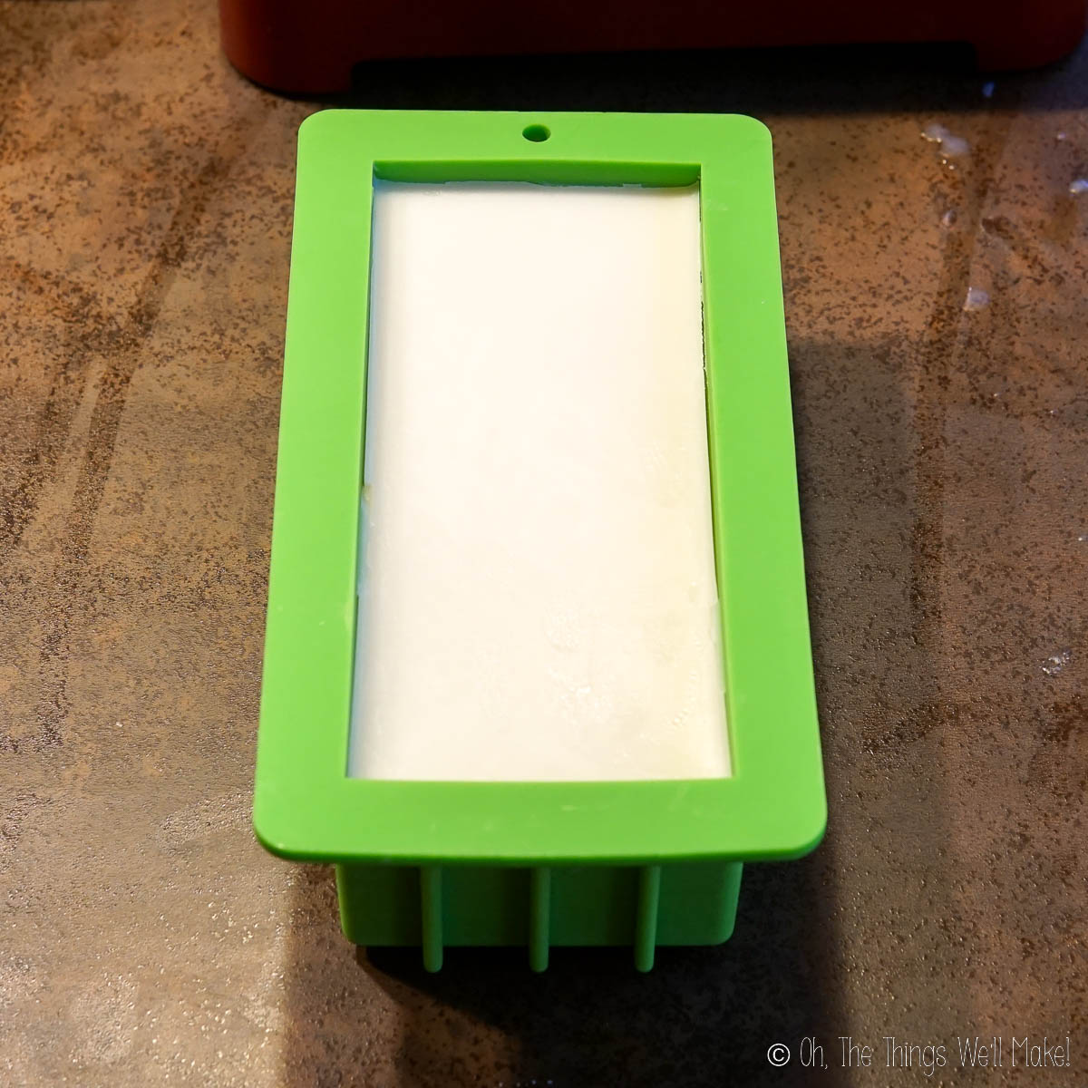 tallow in a silicone soap mold