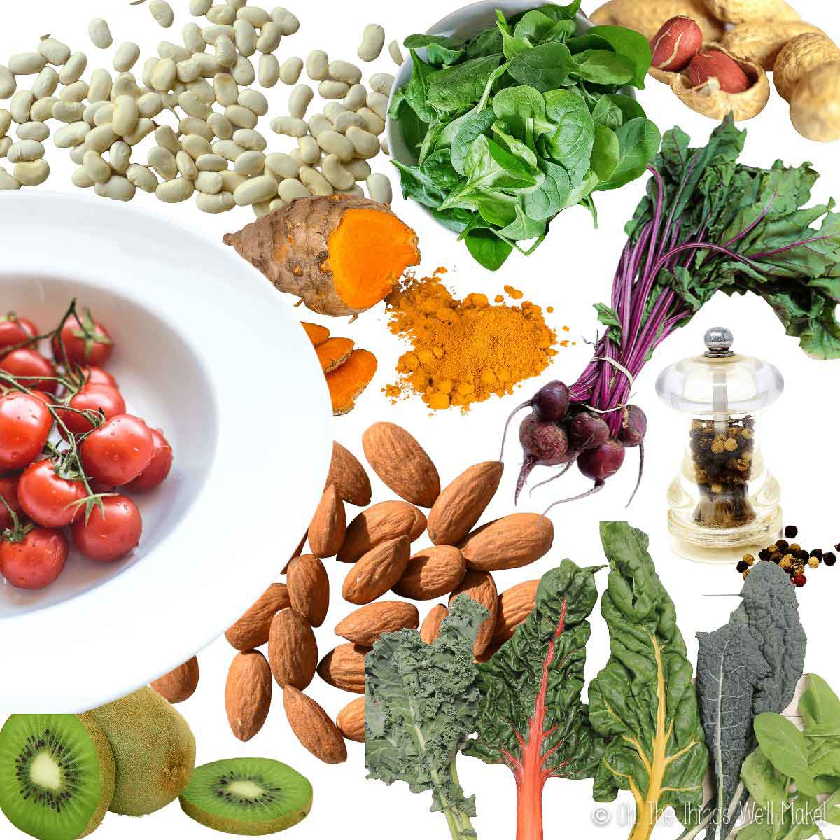 composite photo of many high oxalate foods