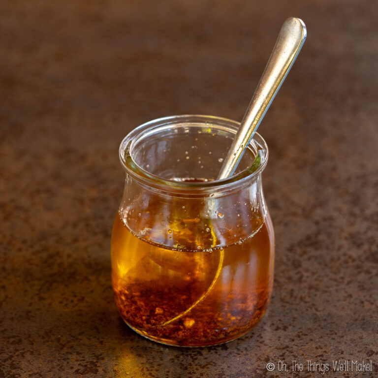 Brown butter in a small glass jar